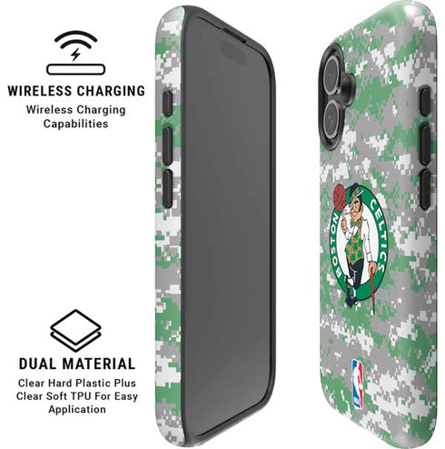 NBA Boston Celtics Digi Camo iPhone 16 Plus Magsafe Impact Case